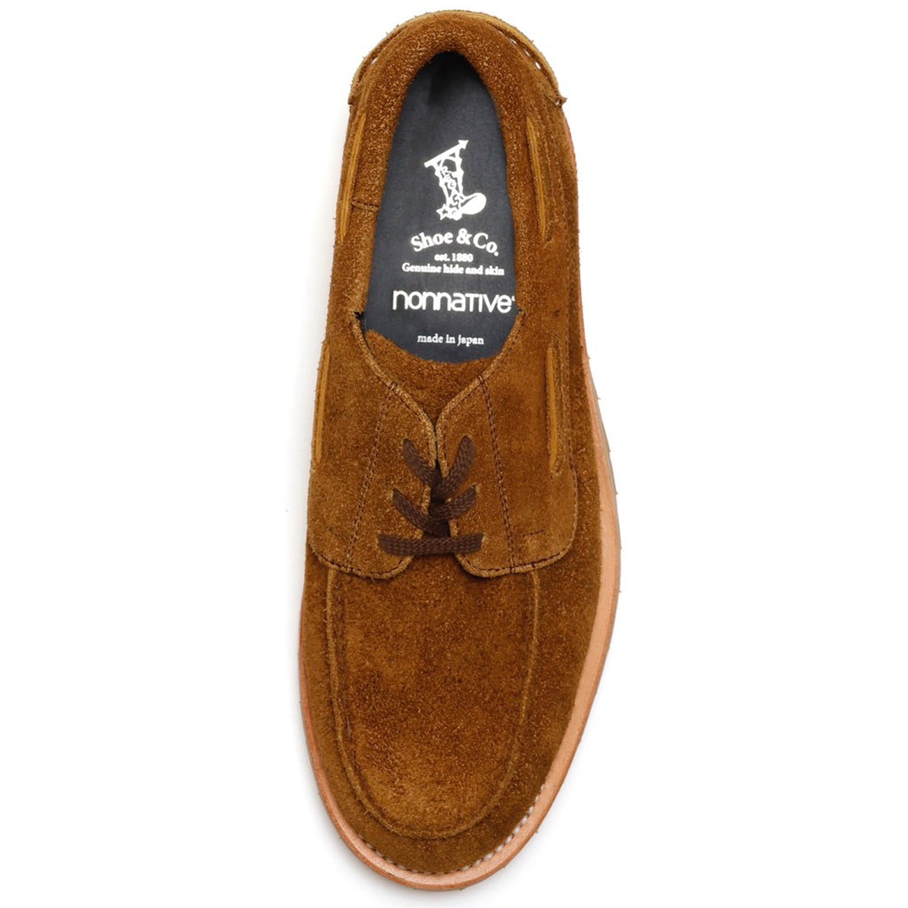 nonnative Collaboration - Marine Moc Brown Suede – REGAL Shoe & Co.