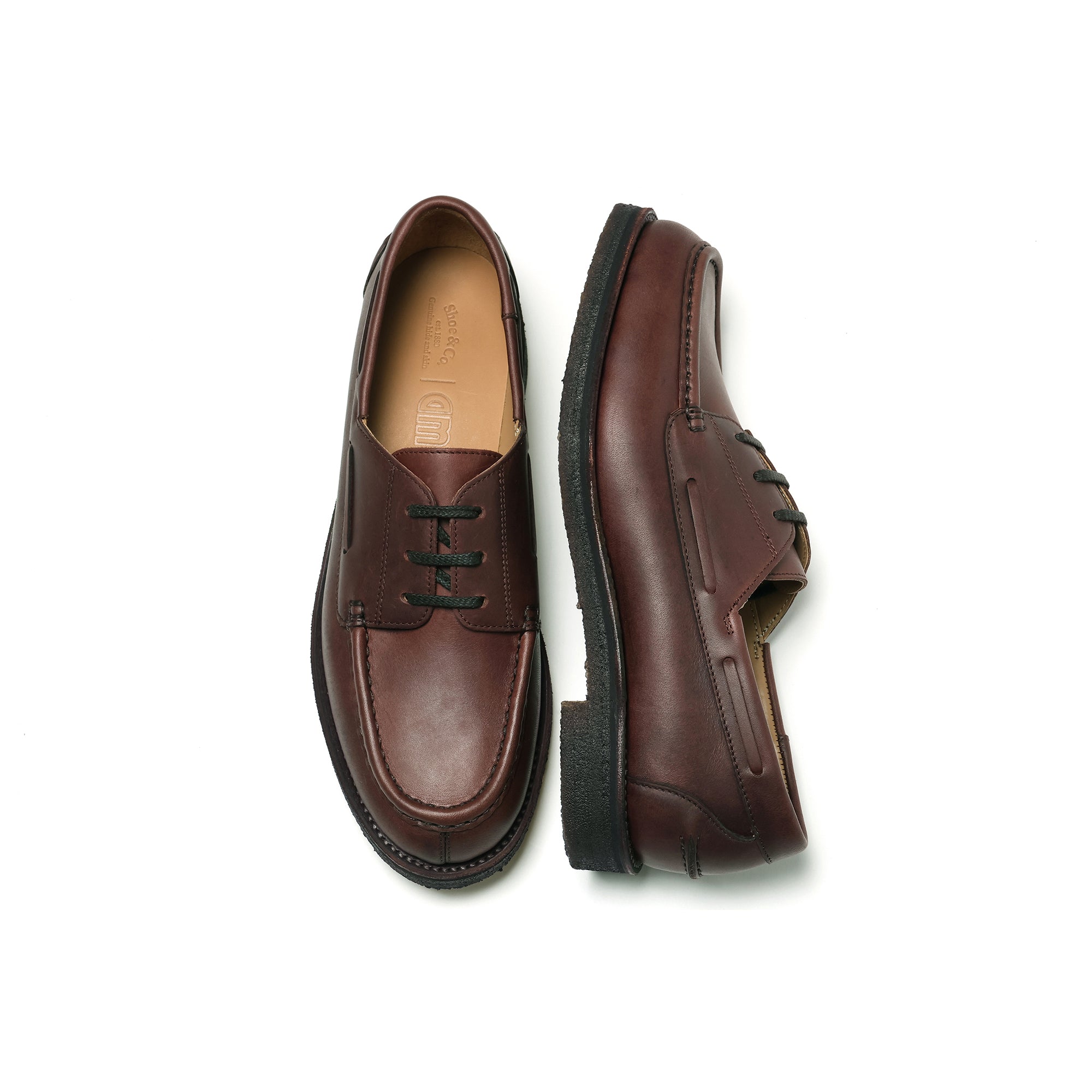 Men's 3 Eyelet Moc Toe_Dark Brown – REGAL Shoe & Co.