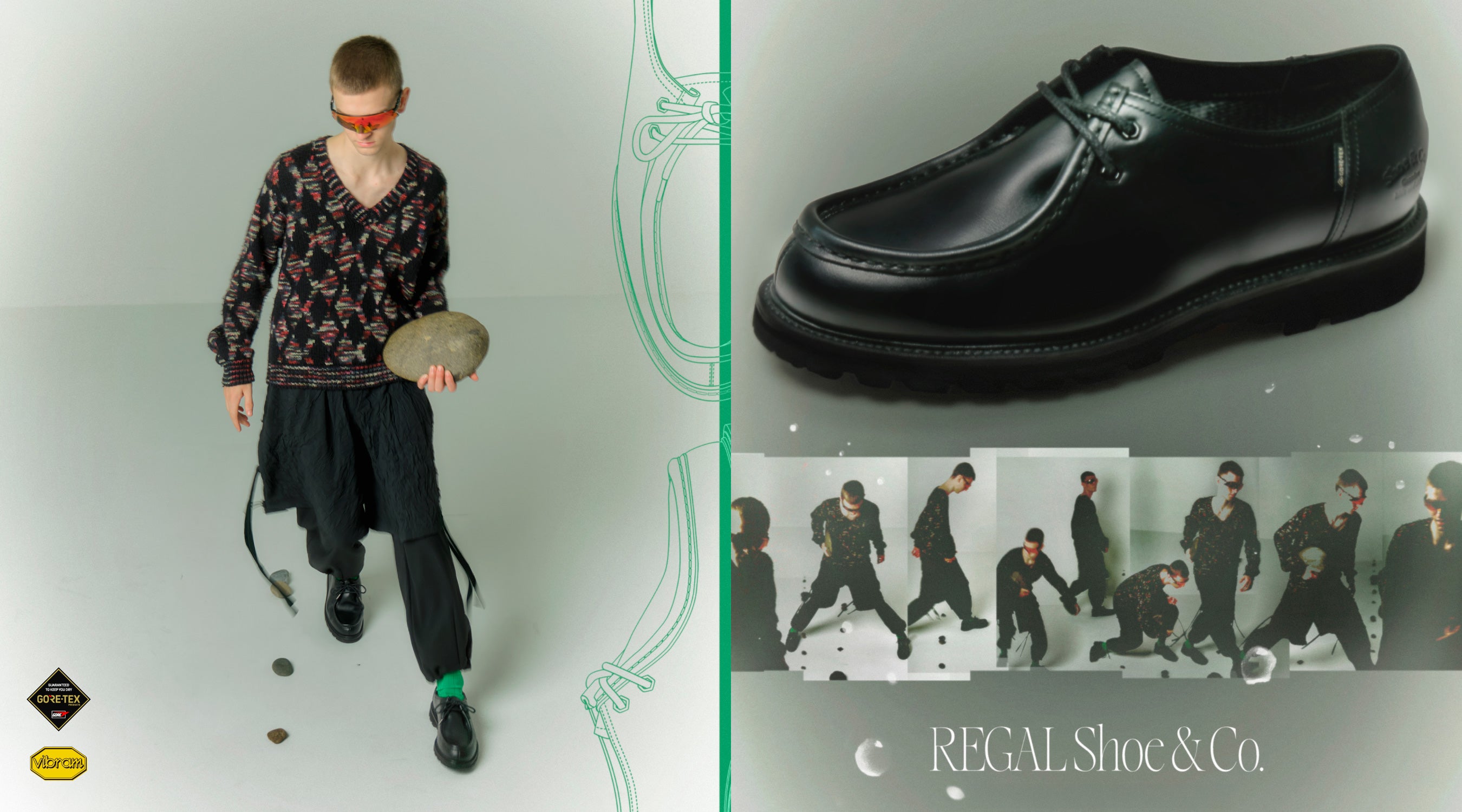 靴 Shoe & Co. regal 25.5 Plain-Toe GTX_Black – REGAL Shoe & Co.